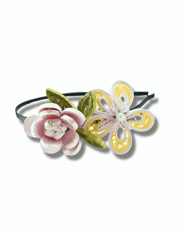 Gulbahaar Pink Floral Headband - Image 4