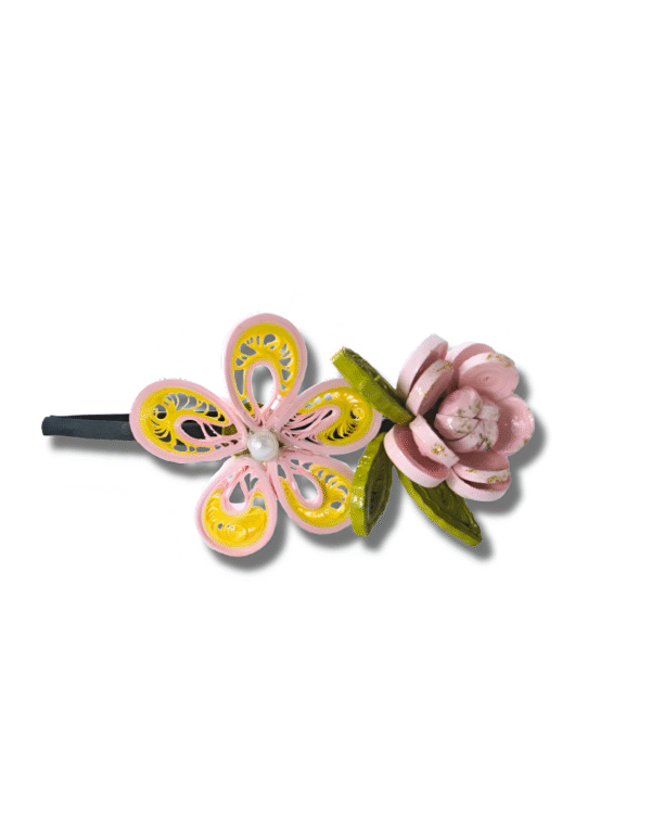 Gulbahaar Pink Floral Headband - Image 2