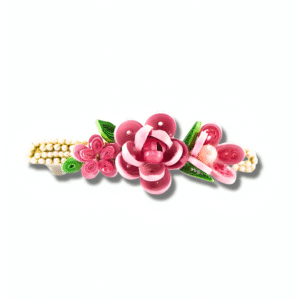 Rosy Bloom Pearl Hair Clip