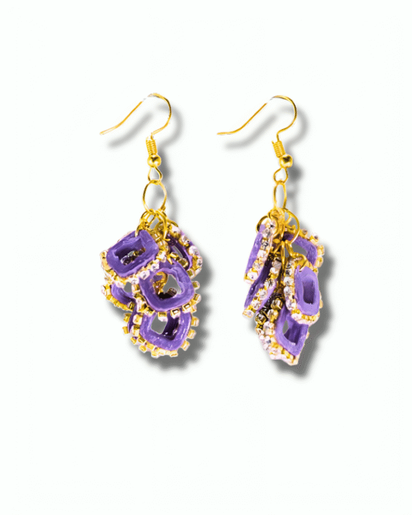 Royal Purple Dangler Earrings - Image 4