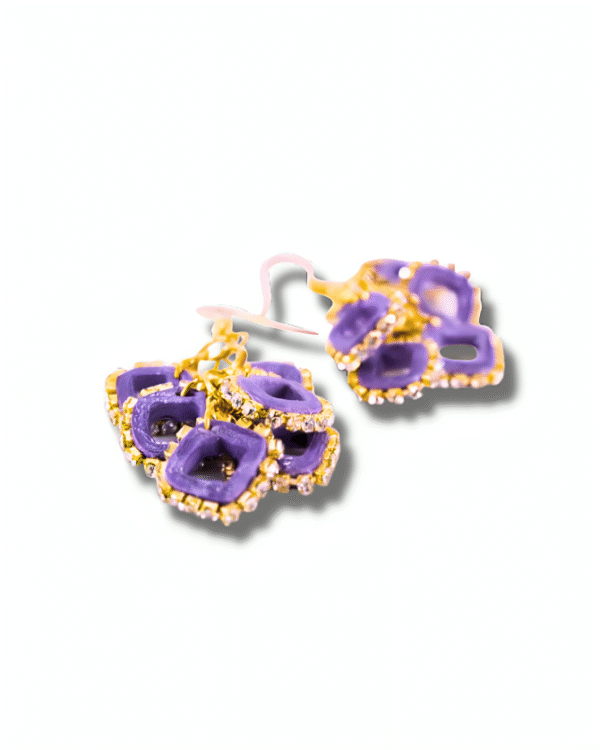 Royal Purple Dangler Earrings - Image 3