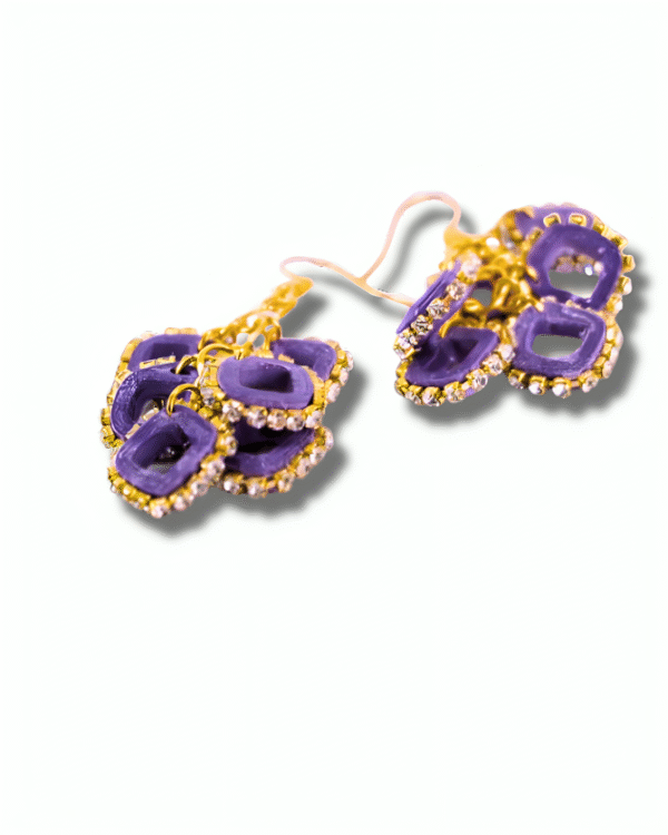 Royal Purple Dangler Earrings - Image 2