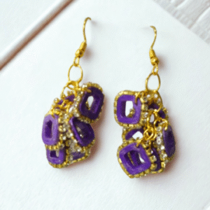Royal Purple Dangler Earrings