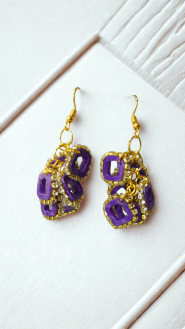 Royal Purple Dangler Earrings
