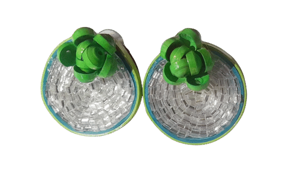 Green bloomed quilled studs earrings - Image 2