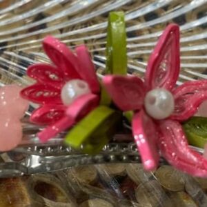Blush Petal Charm Hair Clip