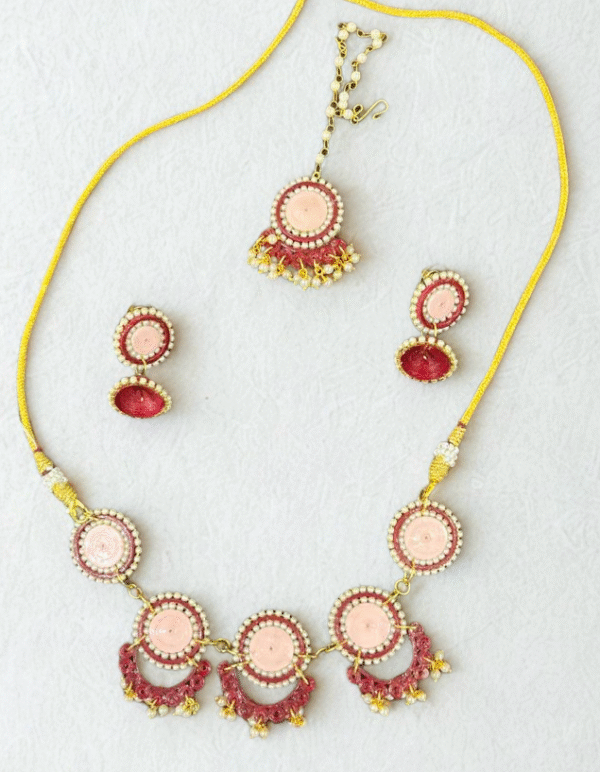 Rose Blush Quilled Jewelry set