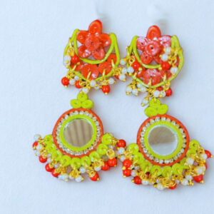 Gulmohar Mirror Drop Earrings